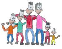 large family - four siblings