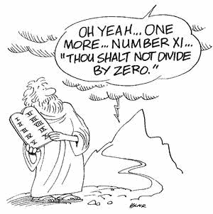O, pa res, še ena - številka XI: »Ne smeš deliti z 0.«