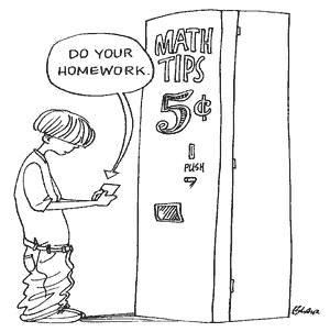 Matematični namigi 5 centov: Delaj domače naloge.