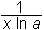 1/(x ln a)