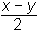 (x-y)/2