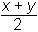 (x+y)/2