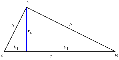 Podobnost v pravokotnem trikotniku