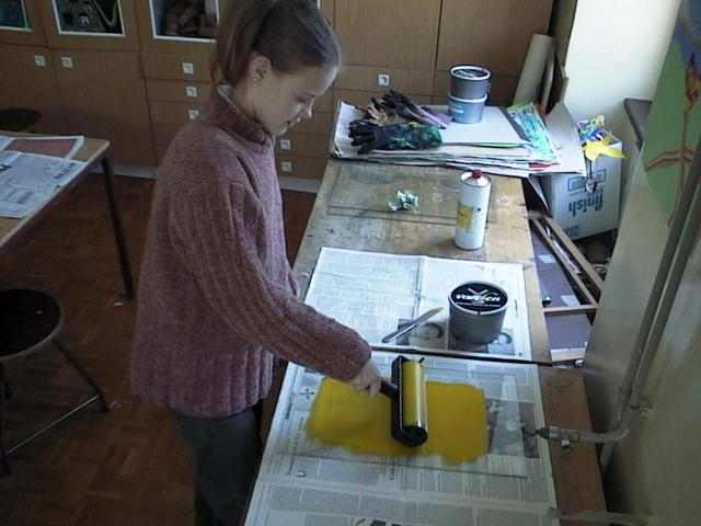 nanos rumene barve na valj