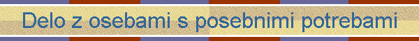 Delo z osebami s posebnimi potrebami