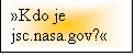 Okvirček za besedilo: »Kdo je jsc.nasa.gov?«