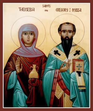 Gregorij iz Nise z �eno Teosebejo