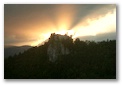 Sunset over the Bled castle 2