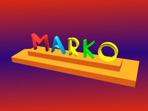 Napis Marko -> druga barva