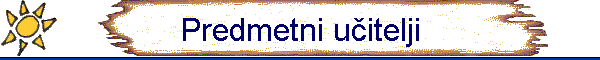 Predmetni u�itelji