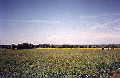 Pokrajina, kjer sem se nahajal. Sredie slike je v smeri prihoda Lunine sence. Tam je vidnih precej oblakov.