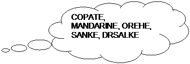 Oblak: COPATE, MANDARINE, OREHE, SANKE, DRSALKE

