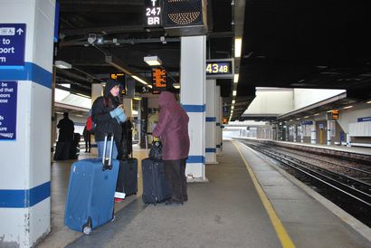 Naletava sneg, akamo vlak