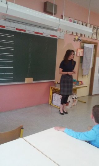 Vanja Lebar na obisku v 1.a