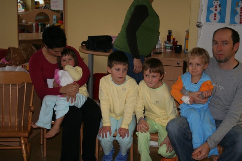 Dedek Mraz v bolnišničnem oddelku