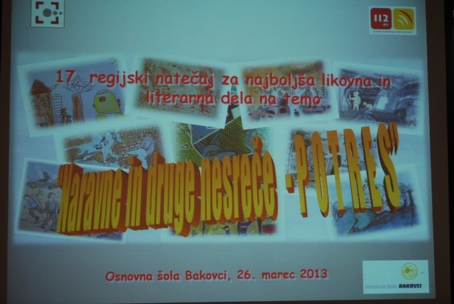 ZAKLJUČNA PRIREDITEV NARAVNE IN DRUGE NESREČE - POTRES 