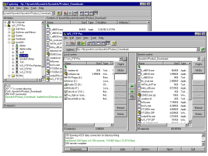 The two interfaces of WS_FTP Pro