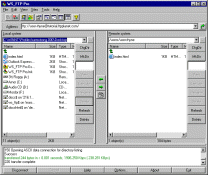 WS_FTP Pro main window