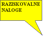 Rectangular Callout: RAZISKOVALNE NALOGE