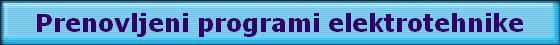 Prenovljeni programi elektrotehnike