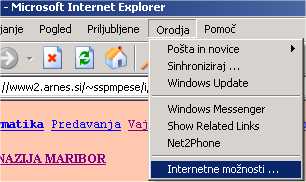 Nastavitev privzete pošte