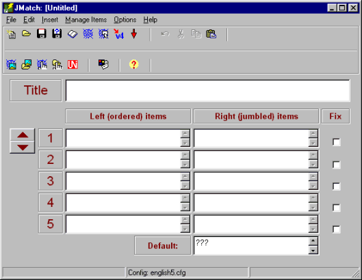 Uvodni zaslon JMatch