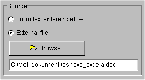 Prenos teksta iz datoteke