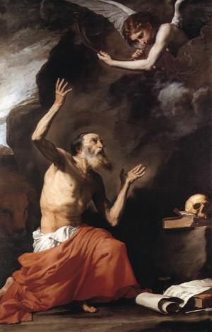 Sv. Hieronim in angel Sodbe, Jusepe de Ribera.