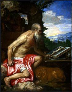 Sv. Hieronim v divjini, Veronese, ok.1580.