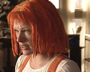 Milla Jovovich as Leeloo in THe Fifth Element by Luc Besson