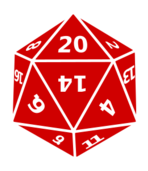 Twenty sided die