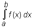 integral od a do b funkcije f(x)