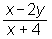 (x-2y)/(x+4)