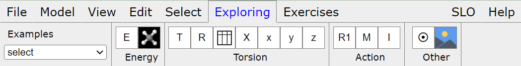 Conformations toolbar